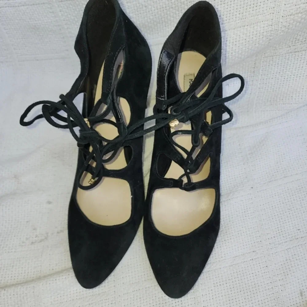 Karl Lagerfeld Black  Tie Up  Sexy  ‎ Stilettos 10